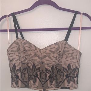BCBGMaxAzria lace crop